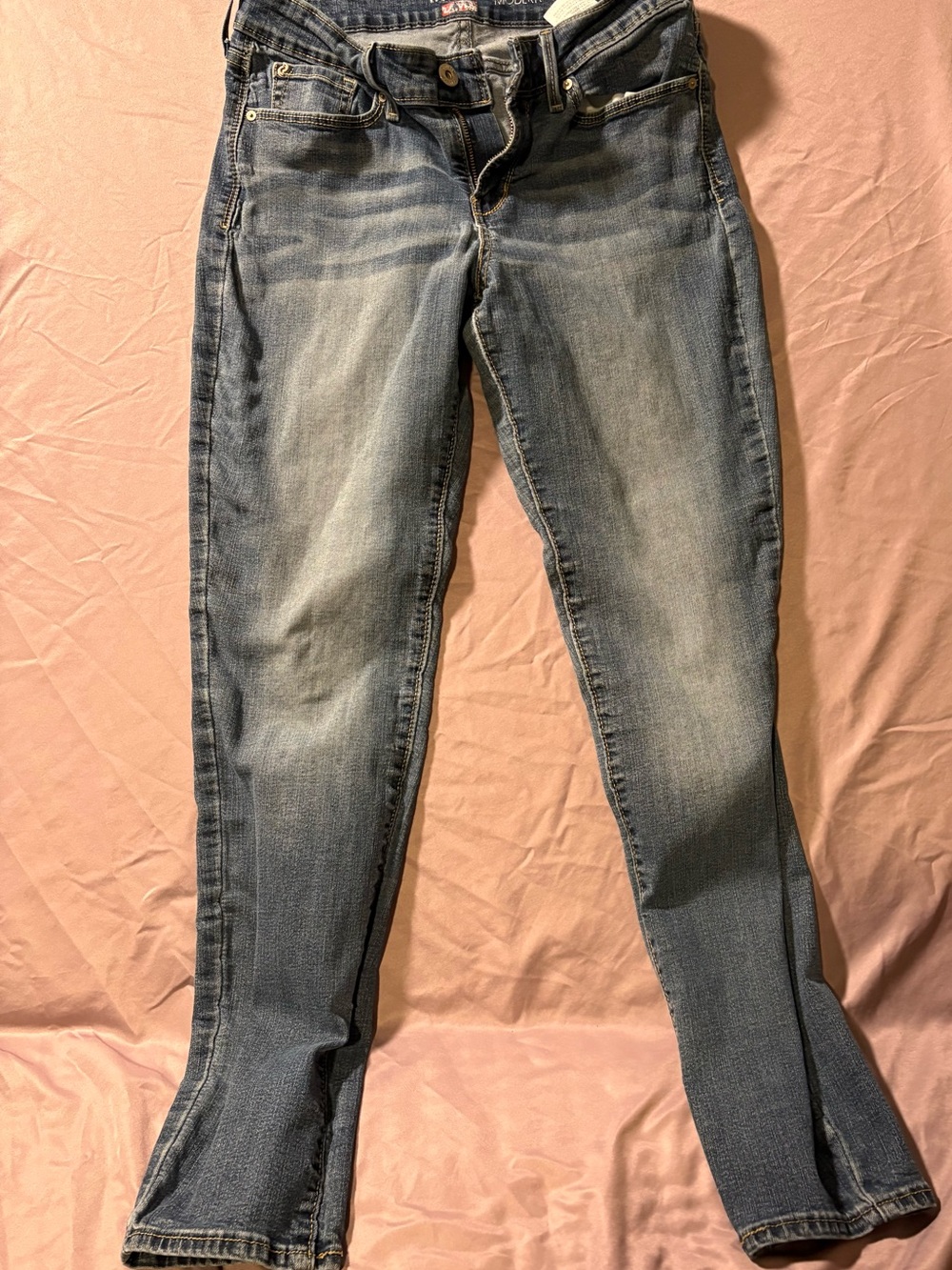 Classic Women's Blue Denim Jeans - Slim Fit